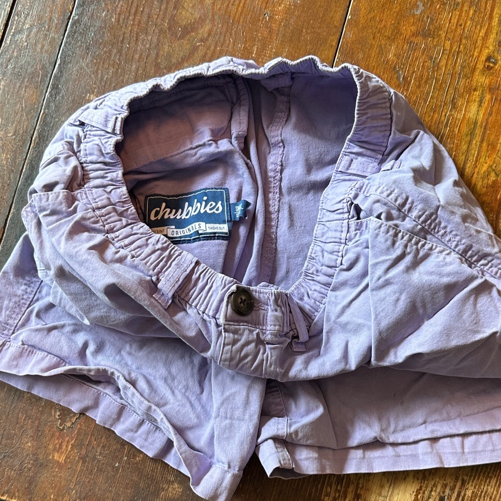 chubbies Men's Light Lavender Elastic Waist Shorts